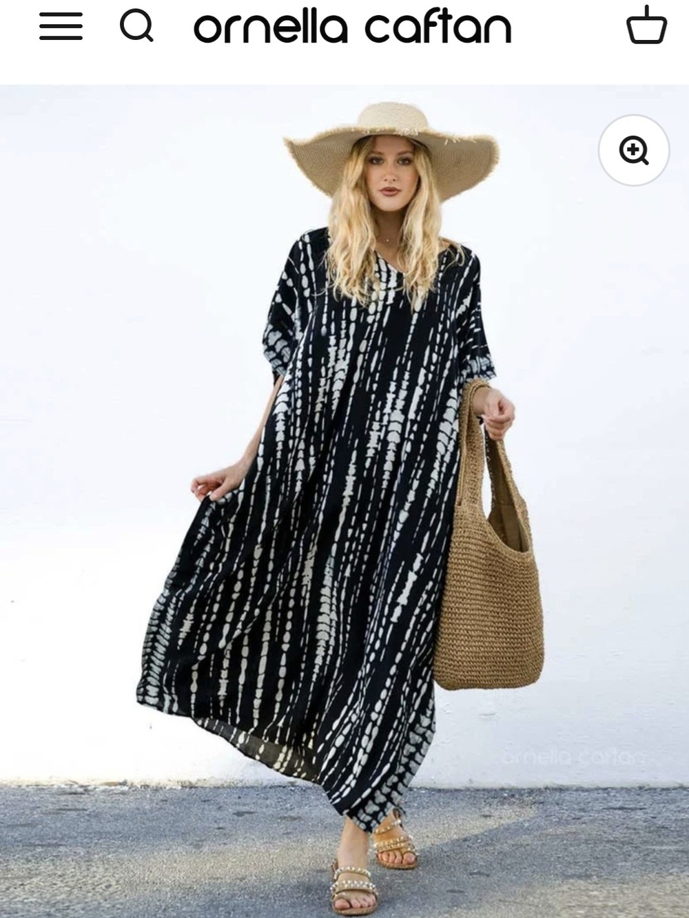 Black & White Tie-Dye Maxi Dress -